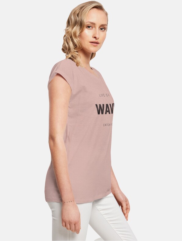 Ladies Summer - Life is a wave T-Shirt-3