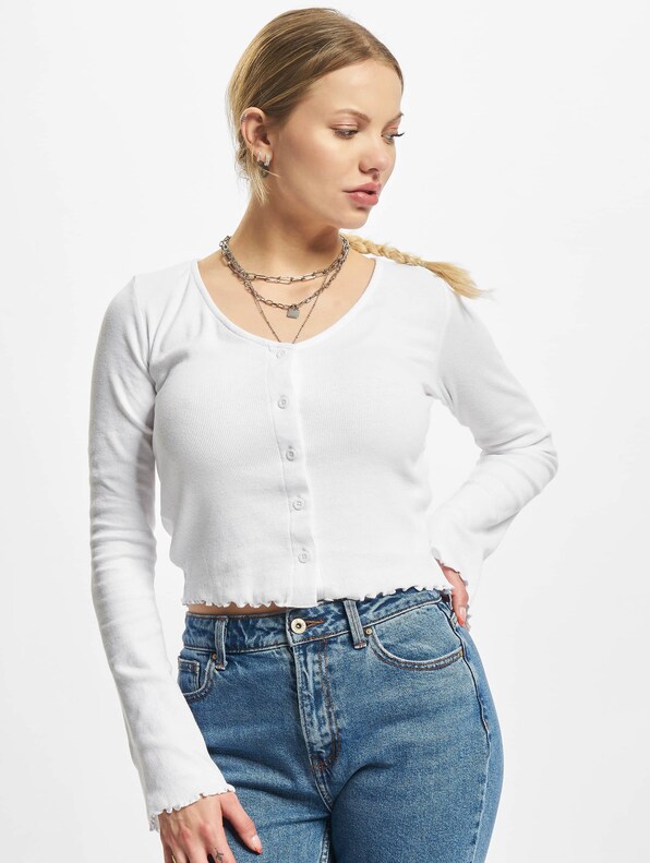 Ladies Cropped Rib Cardigan-2