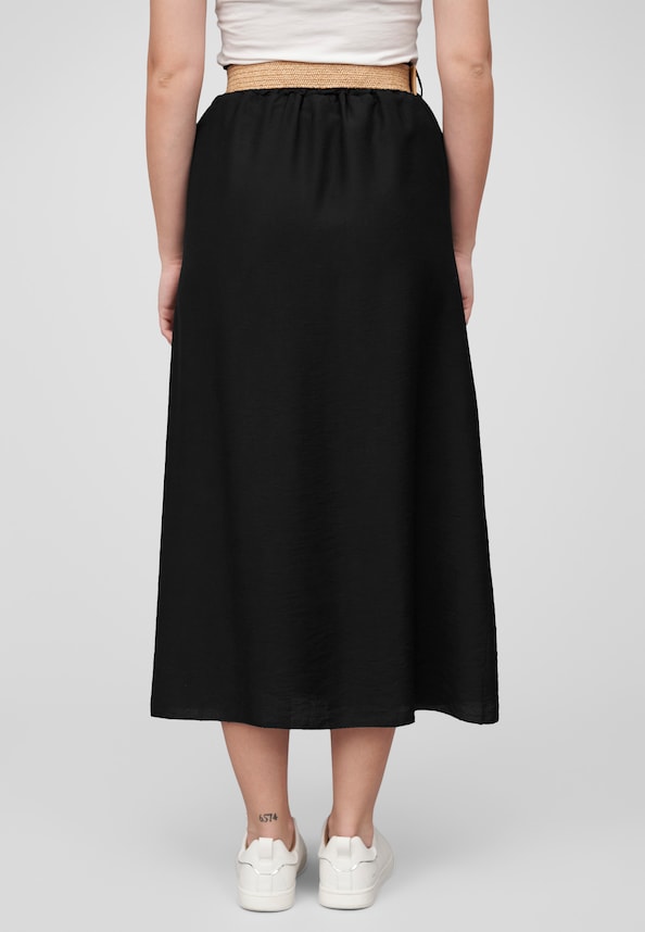 Cloud5ive Damen Longform Viskose Rock mit Gürtel-1