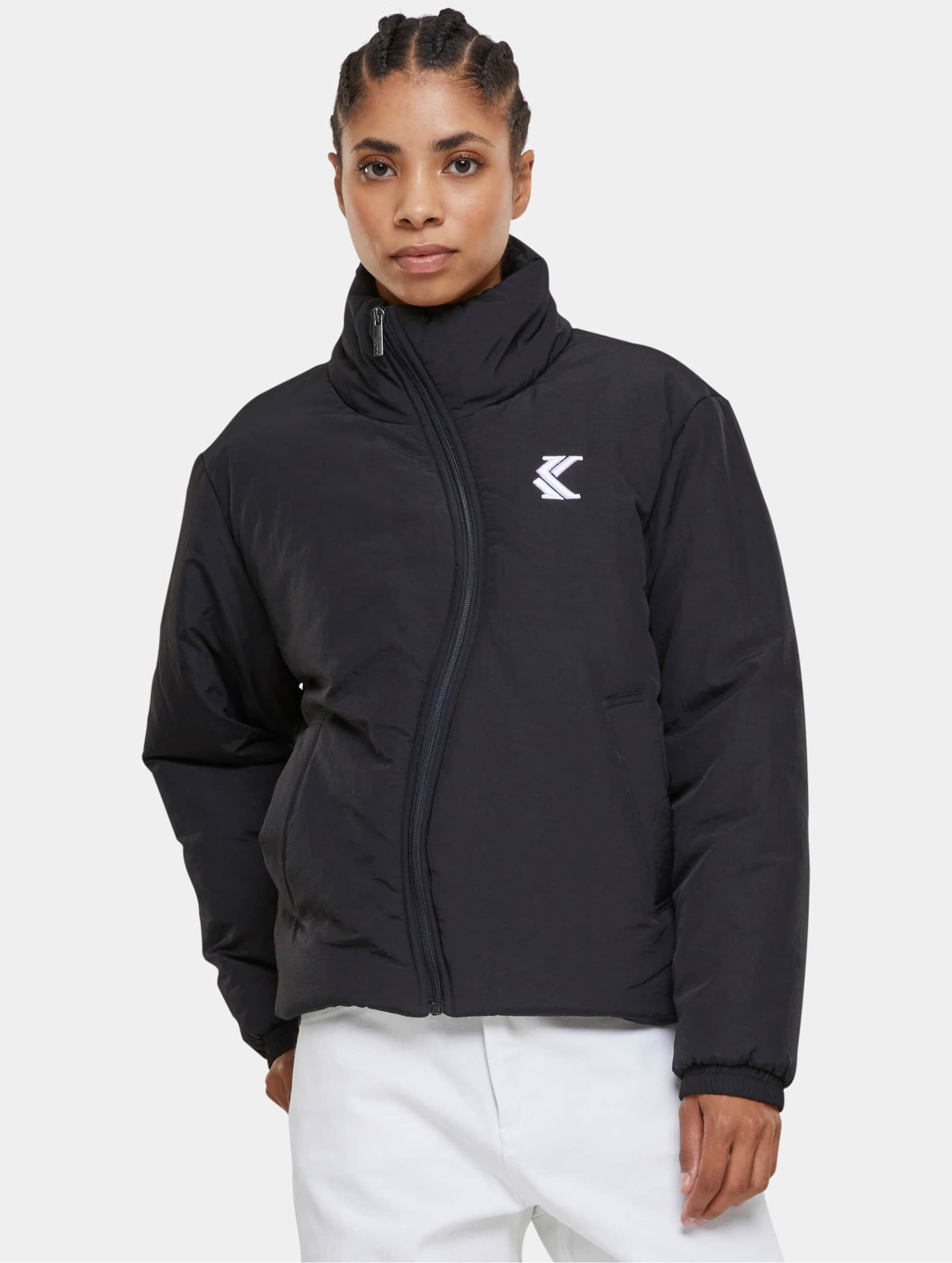 Karl Kani KW233-051-3 KK OG Wavy Puffer Jacket Vrouwen op kleur zwart, Maat XL