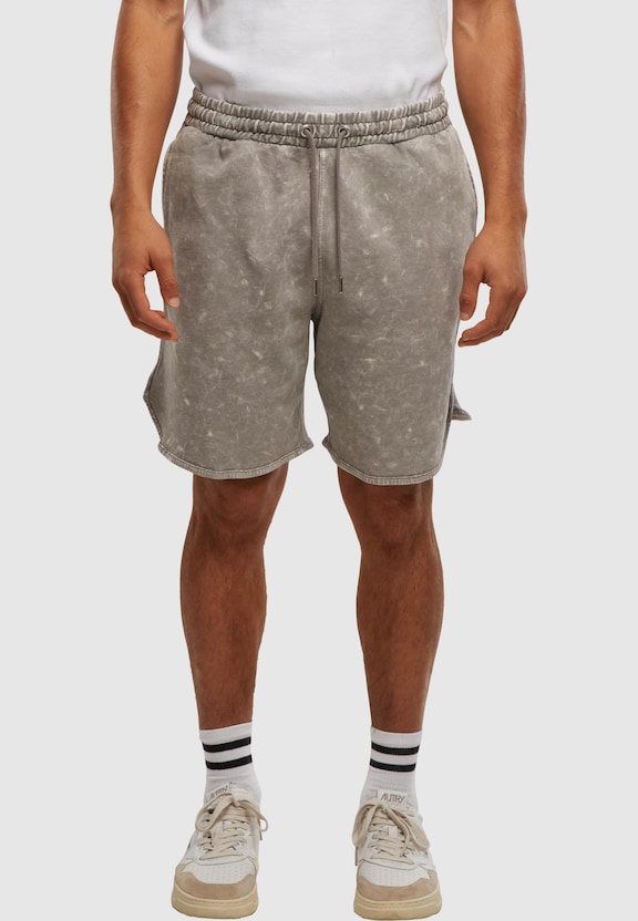 Washed Piped Shorts-4