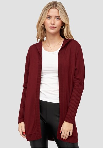 Cardigan mit offenem Schnitt und Kapuze