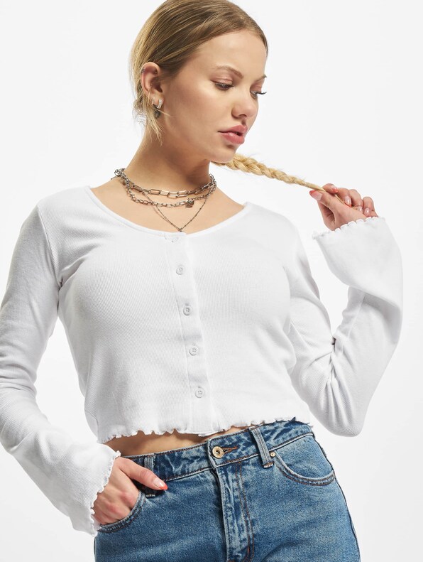 Ladies Cropped Rib Cardigan-0