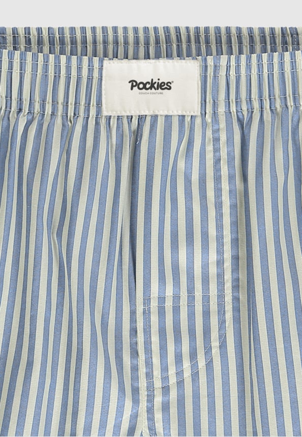 Ice Blue Striped - Boyfriend Boxers-1