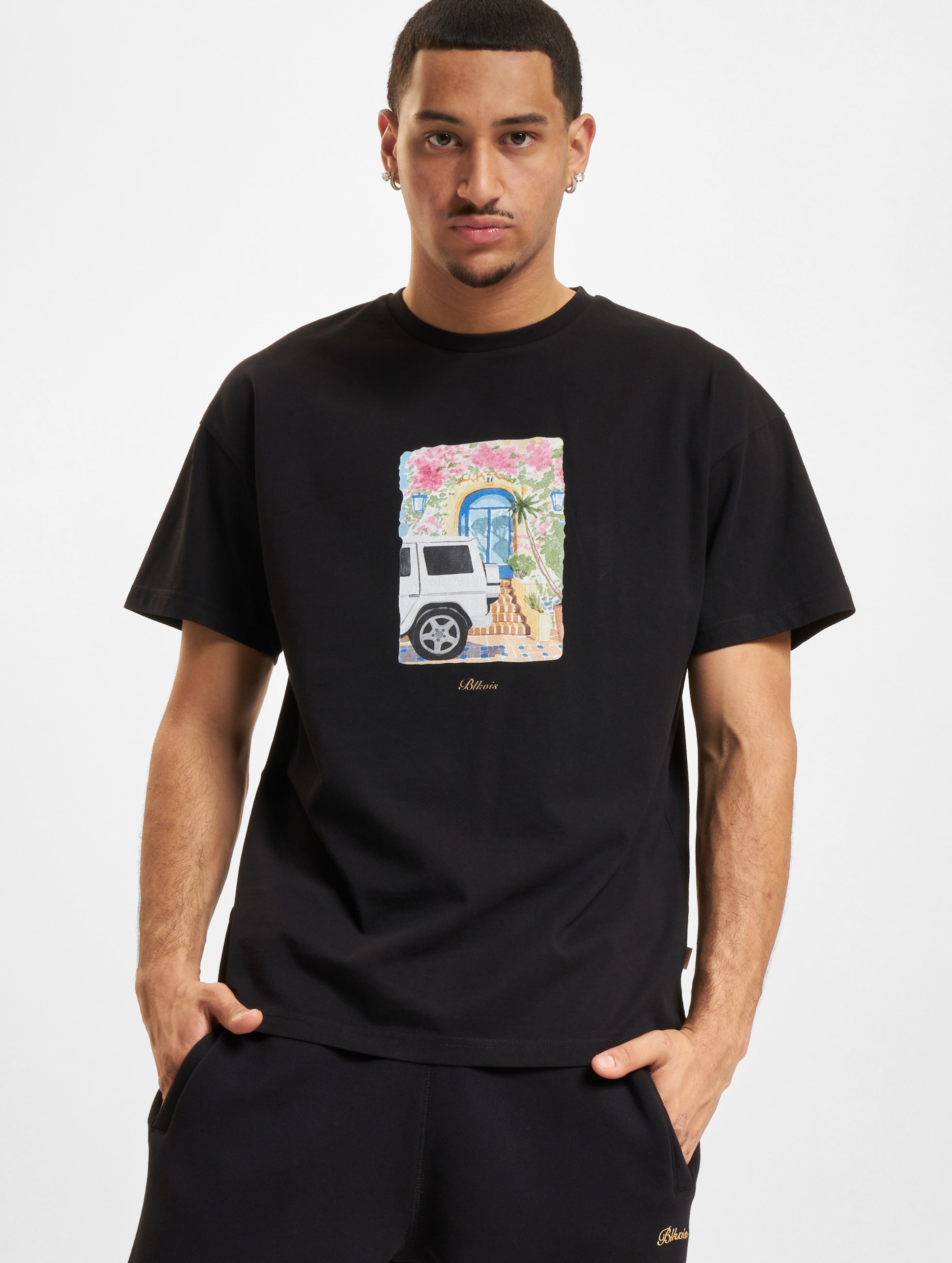 BLKVIS Carro T-Shirt Männer,Unisex op kleur zwart, Maat L