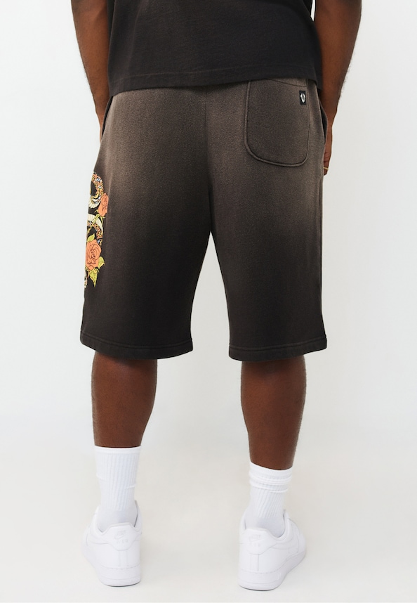 FLORAL SNAKE MIKEY SWEATSHORTS-1