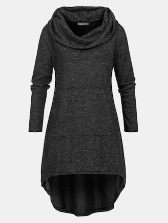 Cloud5ive Turtle-Neck Kapuze Hoodie Kleid