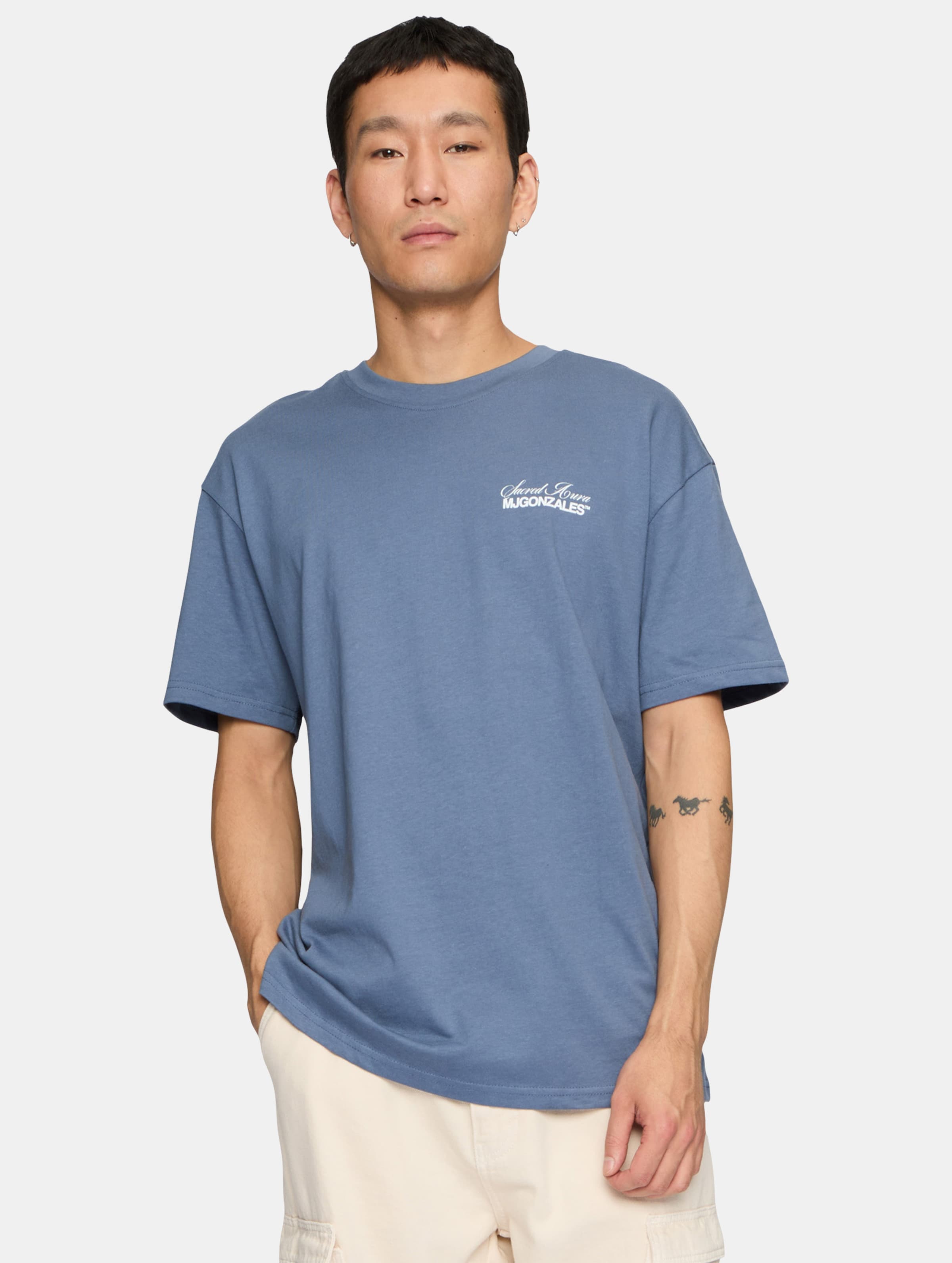 MJ Gonzales FATIMA heavy oversized T-Shirts Männer,Unisex op kleur blauw, Maat XL