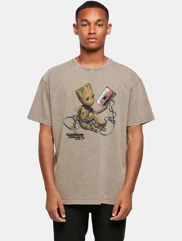 Guardians Of The Galaxy Vol2 - Groot Tape Acid Washed Oversized -0