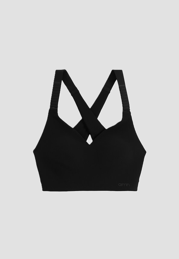 Black Ribbed Performance Support -3