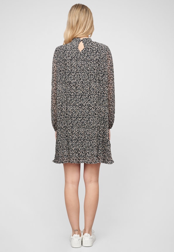 VICERSIA L/S PLISSE MIDI DRESS-1