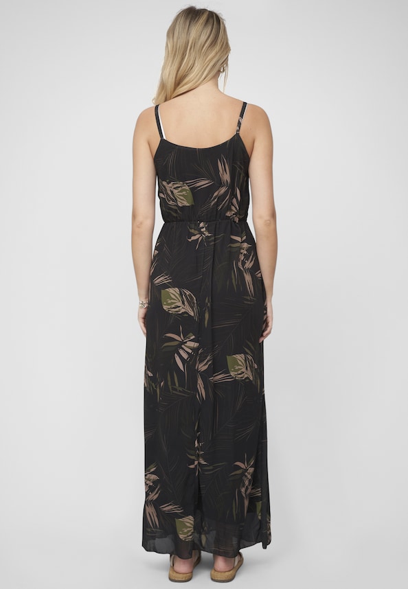 2-Layered Maxi-Dress Tropical Print-1