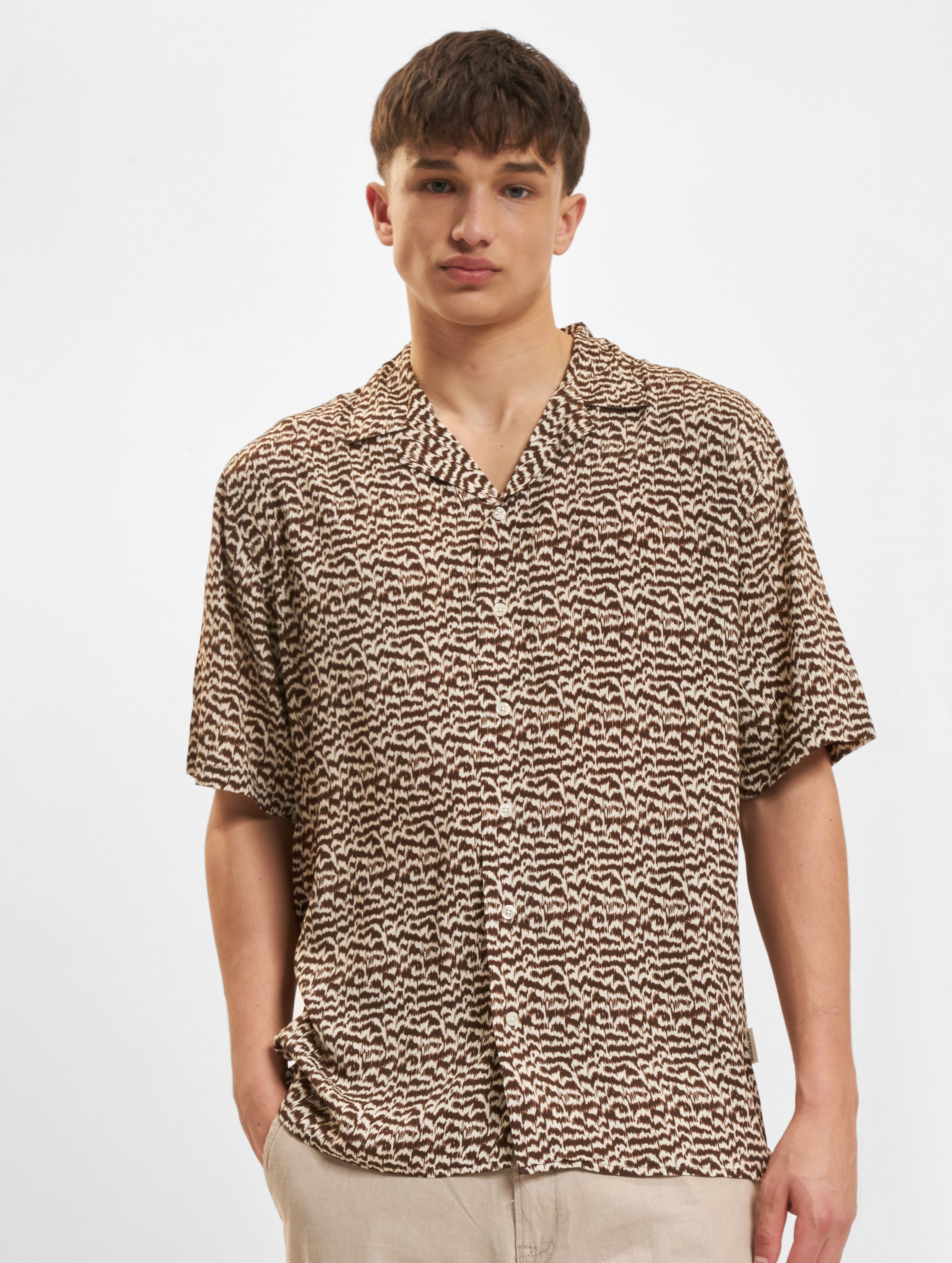 Redefined Rebel Remy Hemd Mannen op kleur bruin, Maat XL