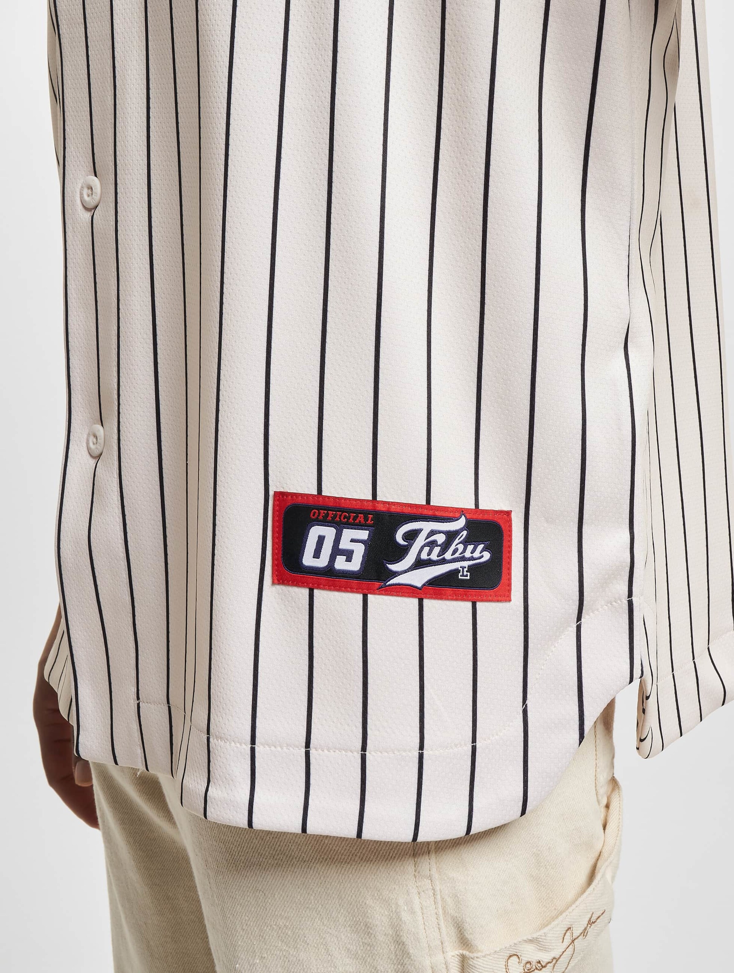 FUBU Varsity Pinstriped Baseball Jersey | DEFSHOP | 70535