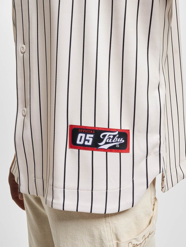 FUBU Varsity Pinstriped Baseball Jersey-4