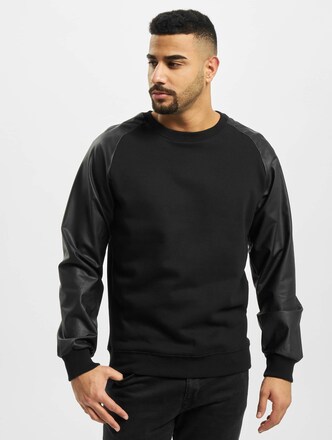 Urban Classics Raglan Leather Imitation Sweatshirt