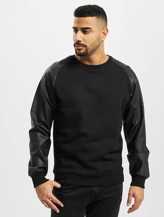 Urban Classics Raglan Leather Imitation Sweatshirt