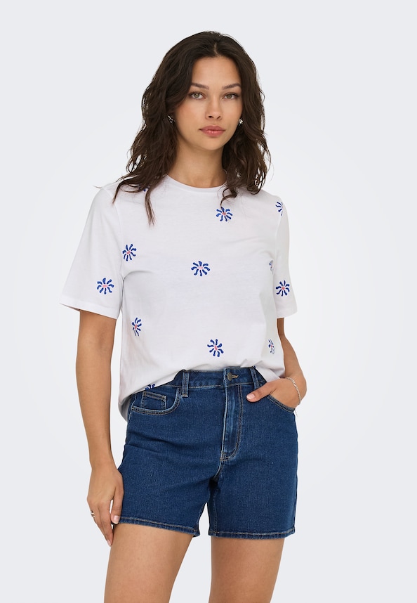 ONLRITA S/S FLOWER TOP BOX JRS-0