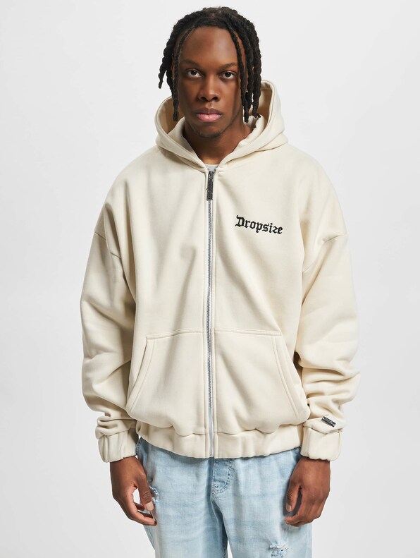 Dropsize Super Heavy Blank Zip Hoodies-2