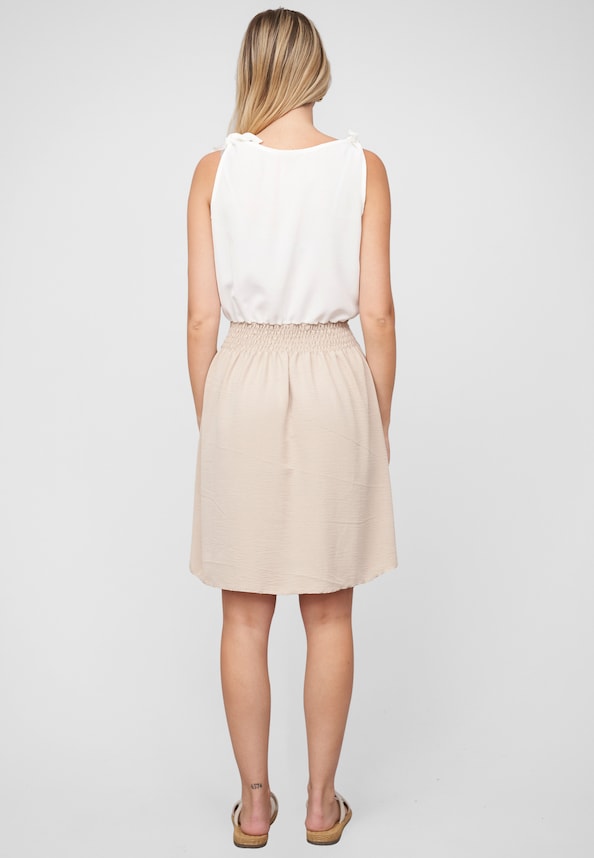 Dress with buttons and knot details-1