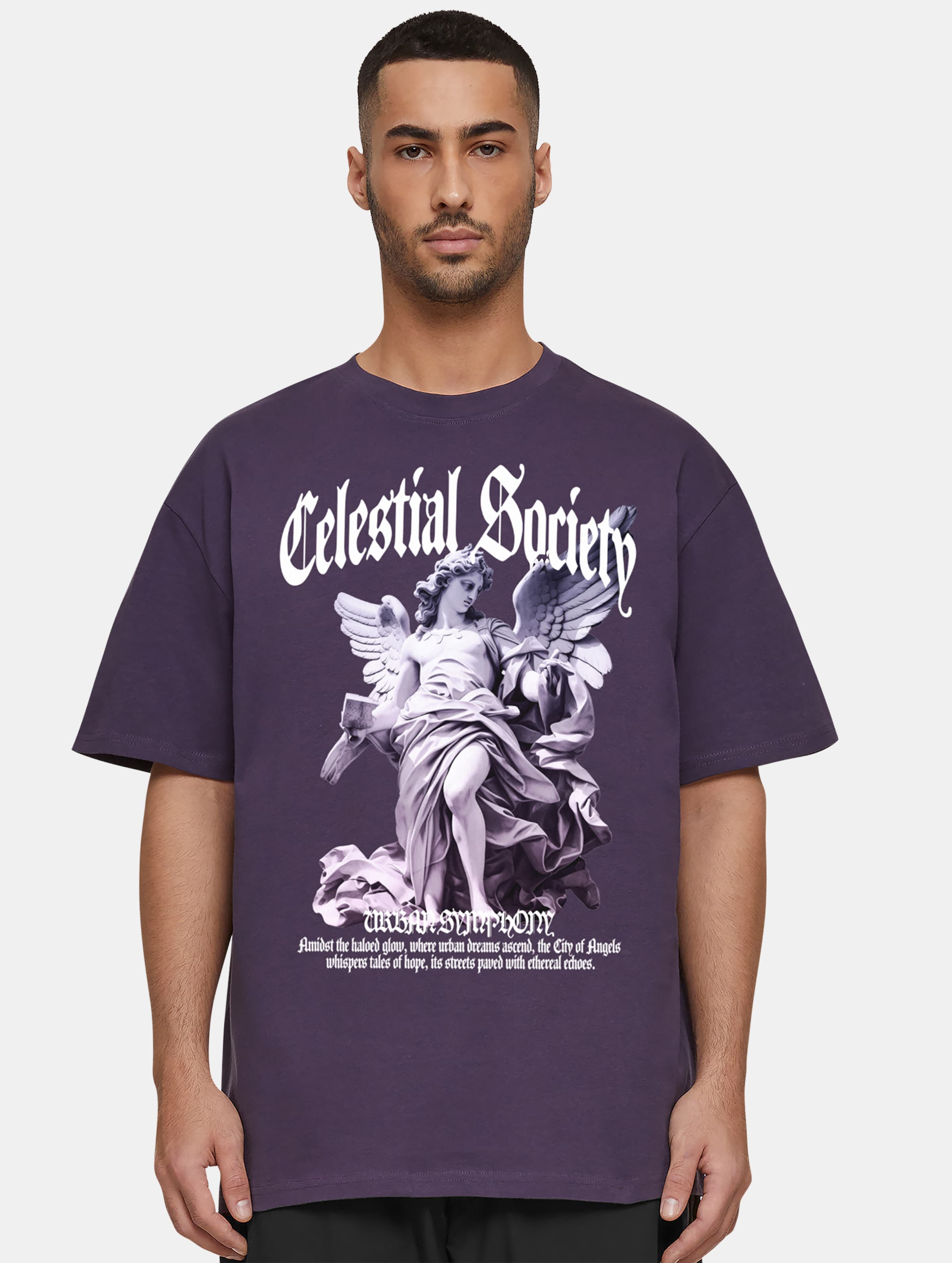 MJ Gonzales Rocal Angelic Oversized T-Shirts Männer,Unisex op kleur violet, Maat 3XL