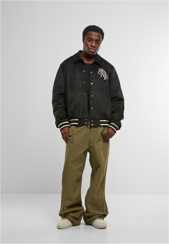 Kani Legacy Faux Suede Bowling Jacket-3