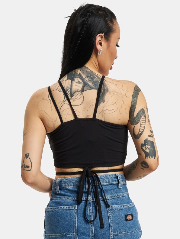 Small Signature Crop Laced One Shoulder-1