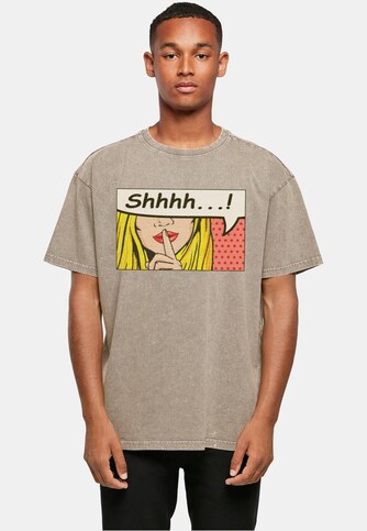 Silent Sign Comic Acid Washed Oversized Tee