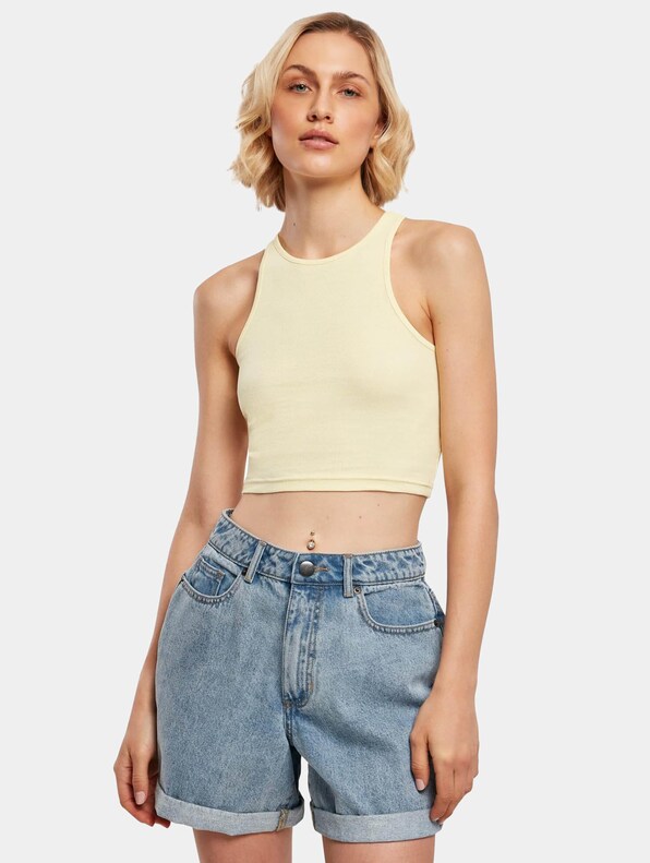 Ladies Cropped Rib -0