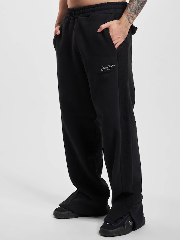 JM233-005-2 SJ Script Logo Back Slit Sweatpants-2