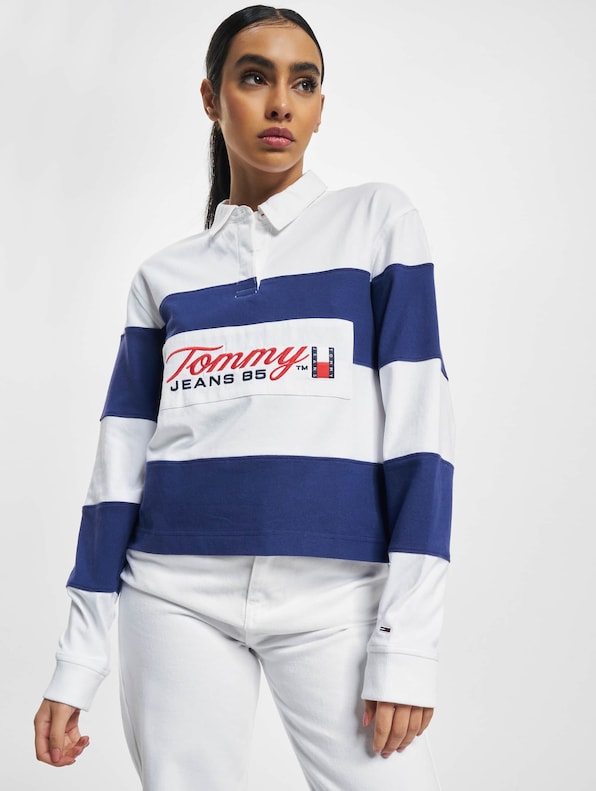 Tommy Jeans Archive Blocking Rugby Polo Shirt White/Multi-2