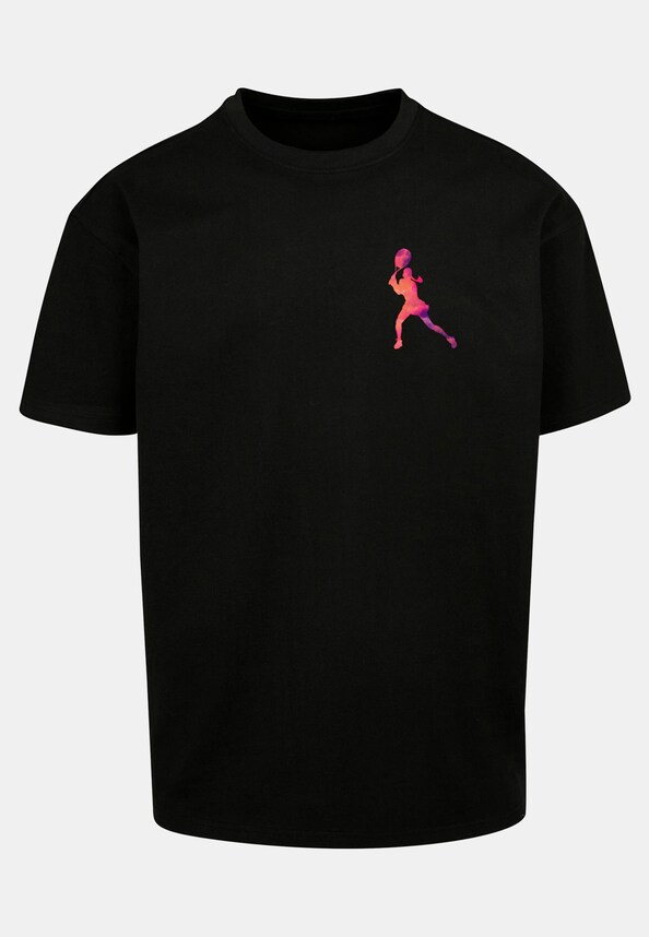 Tennis Woman Silhouette - Heavy Oversize Tee-4