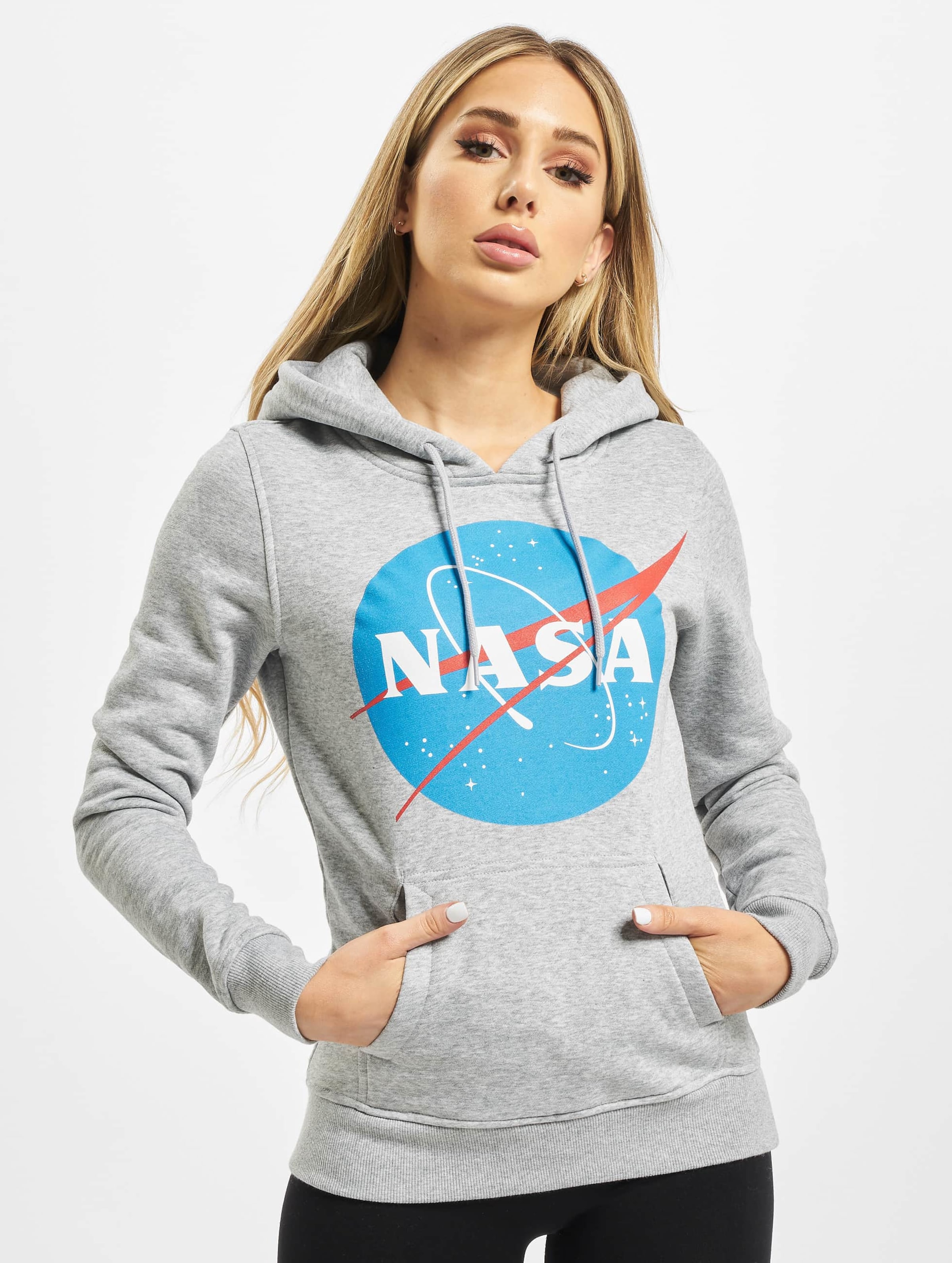Mister Tee Ladies NASA Insignia Hoody Vrouwen op kleur grijs, Maat L