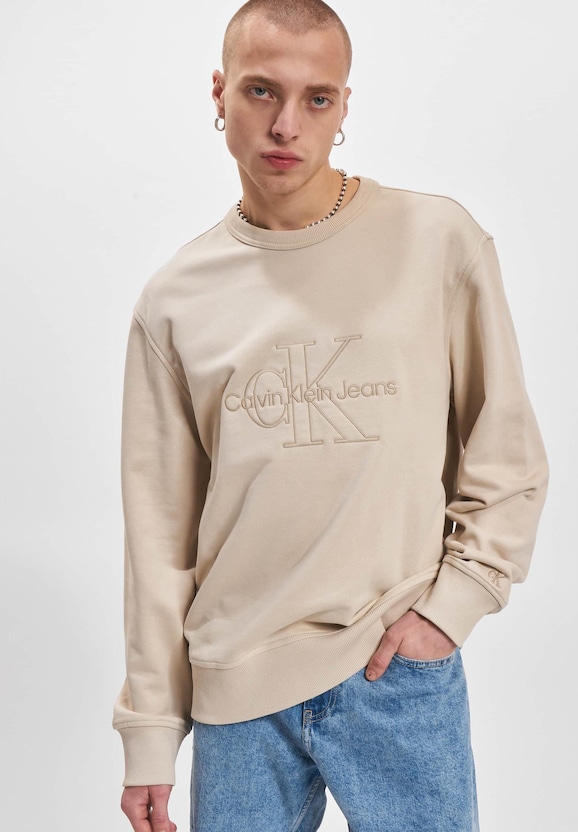 Calvin Klein Jeans Monologo Washed Crew Neck Sweater-0