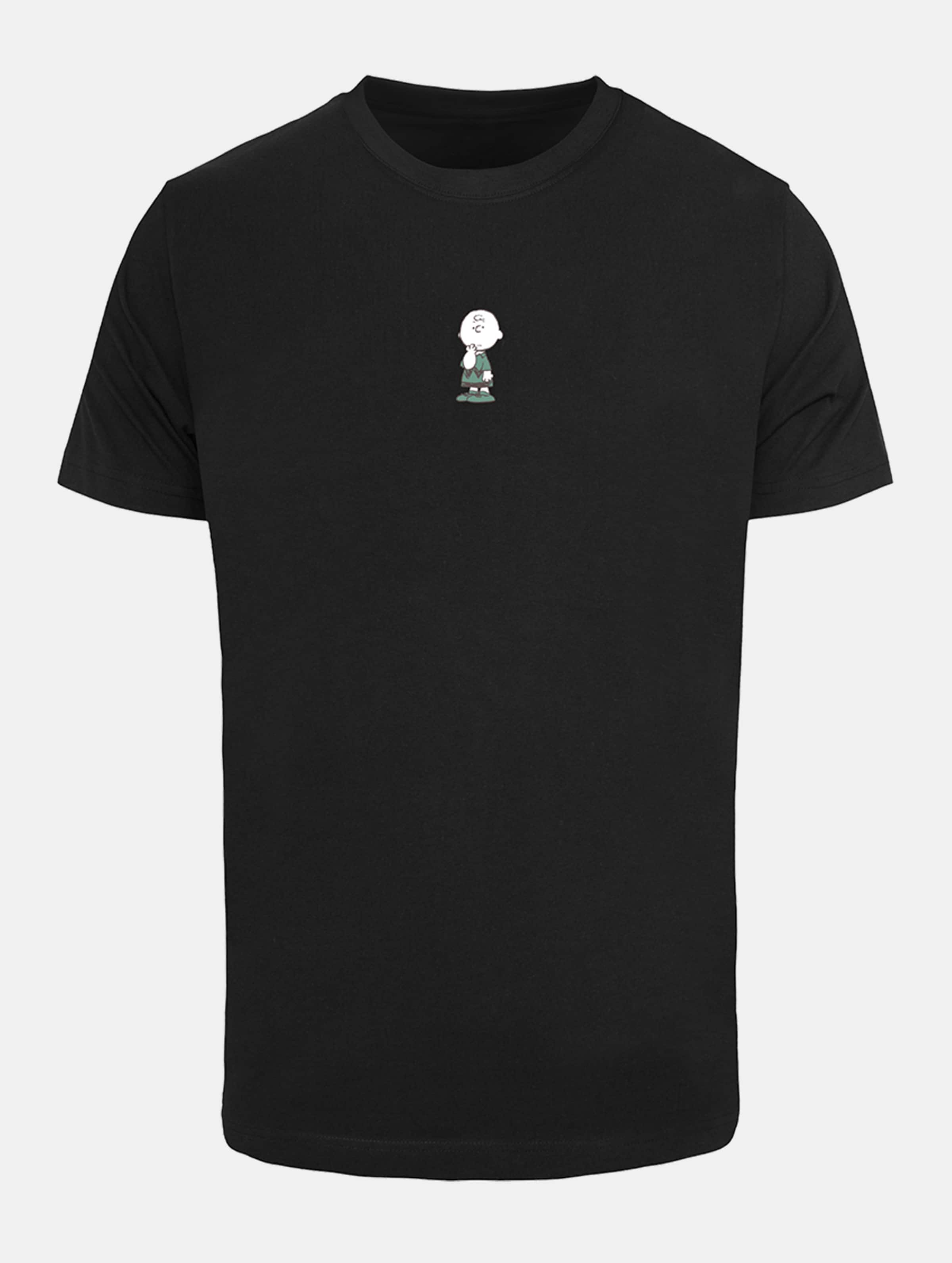 Merchcode Peanuts Charlie Brown T-Shirt Männer,Unisex op kleur zwart, Maat XL