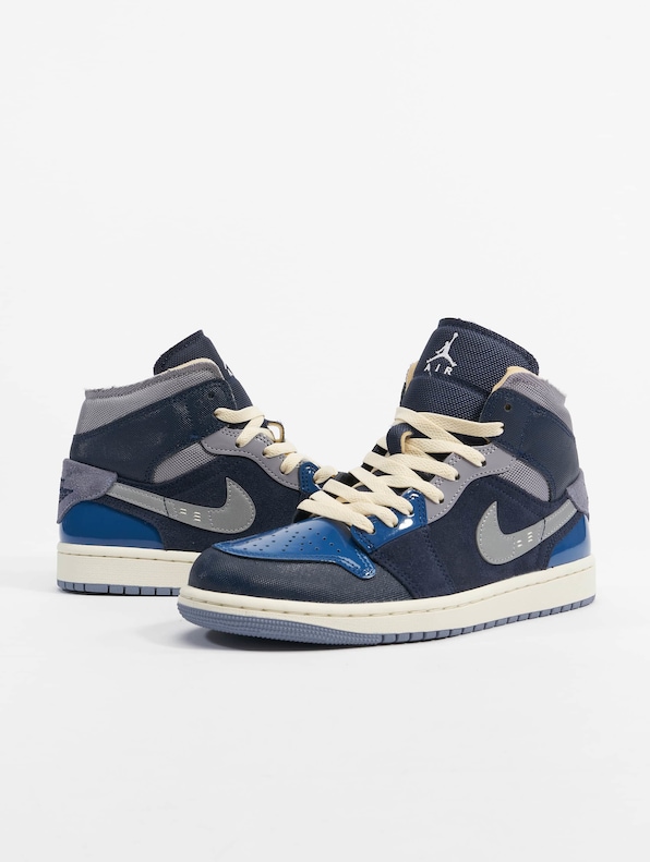 Air Jordan 1 Mid Se Craft Sneakers Obsidian/White French Blue-0