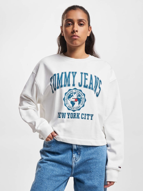 Tommy Jeans Crop College Logo Sweater-2