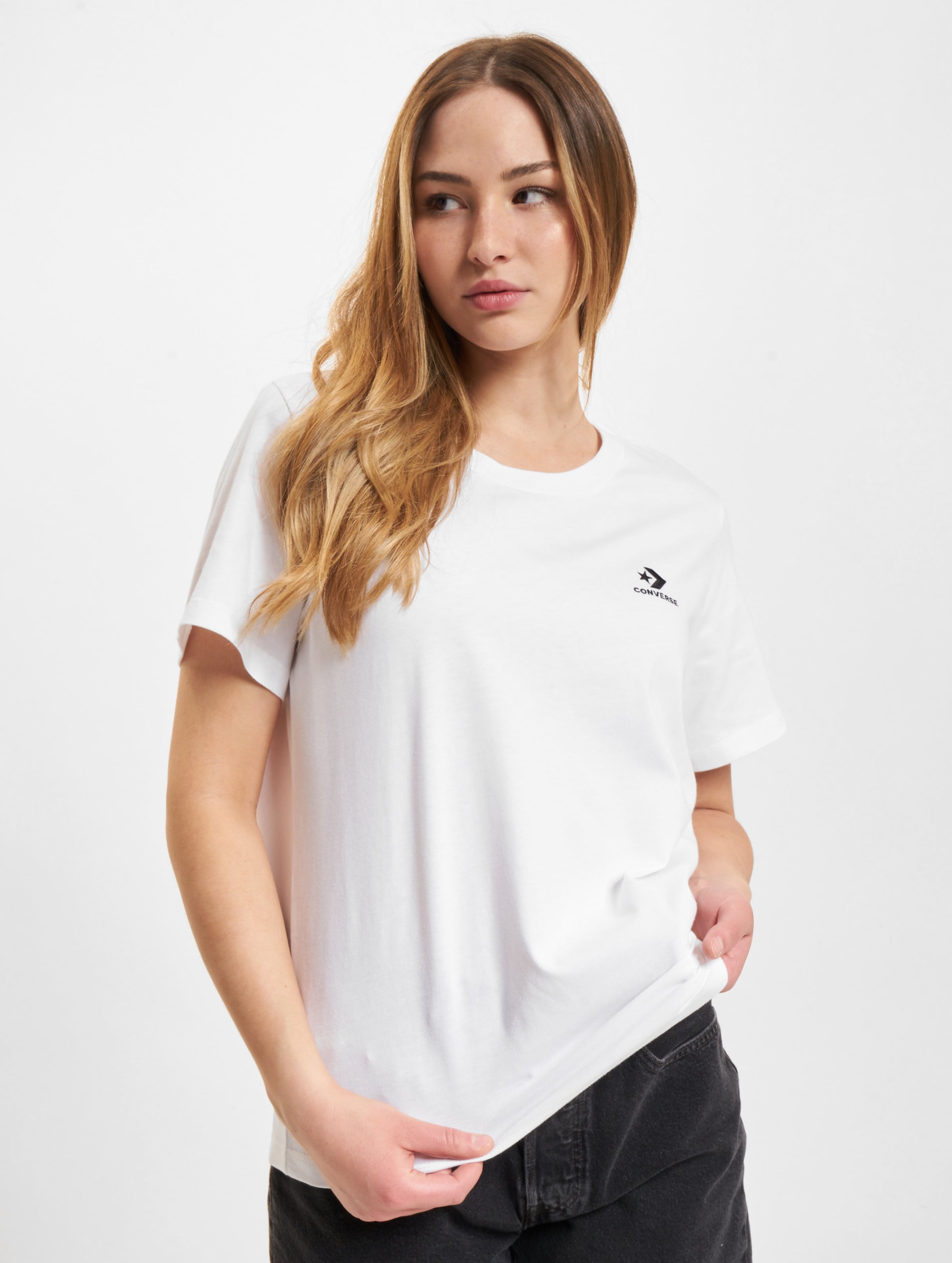 Converse Embroidered Star Chevron T-Shirt Frauen,Unisex op kleur wit, Maat L