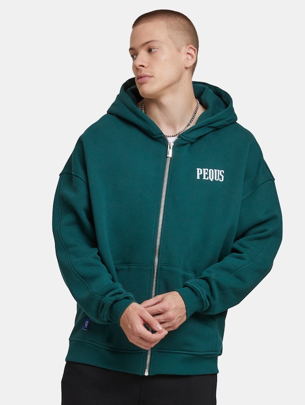 PEQUS Chest Logo Zip Hoodies-0