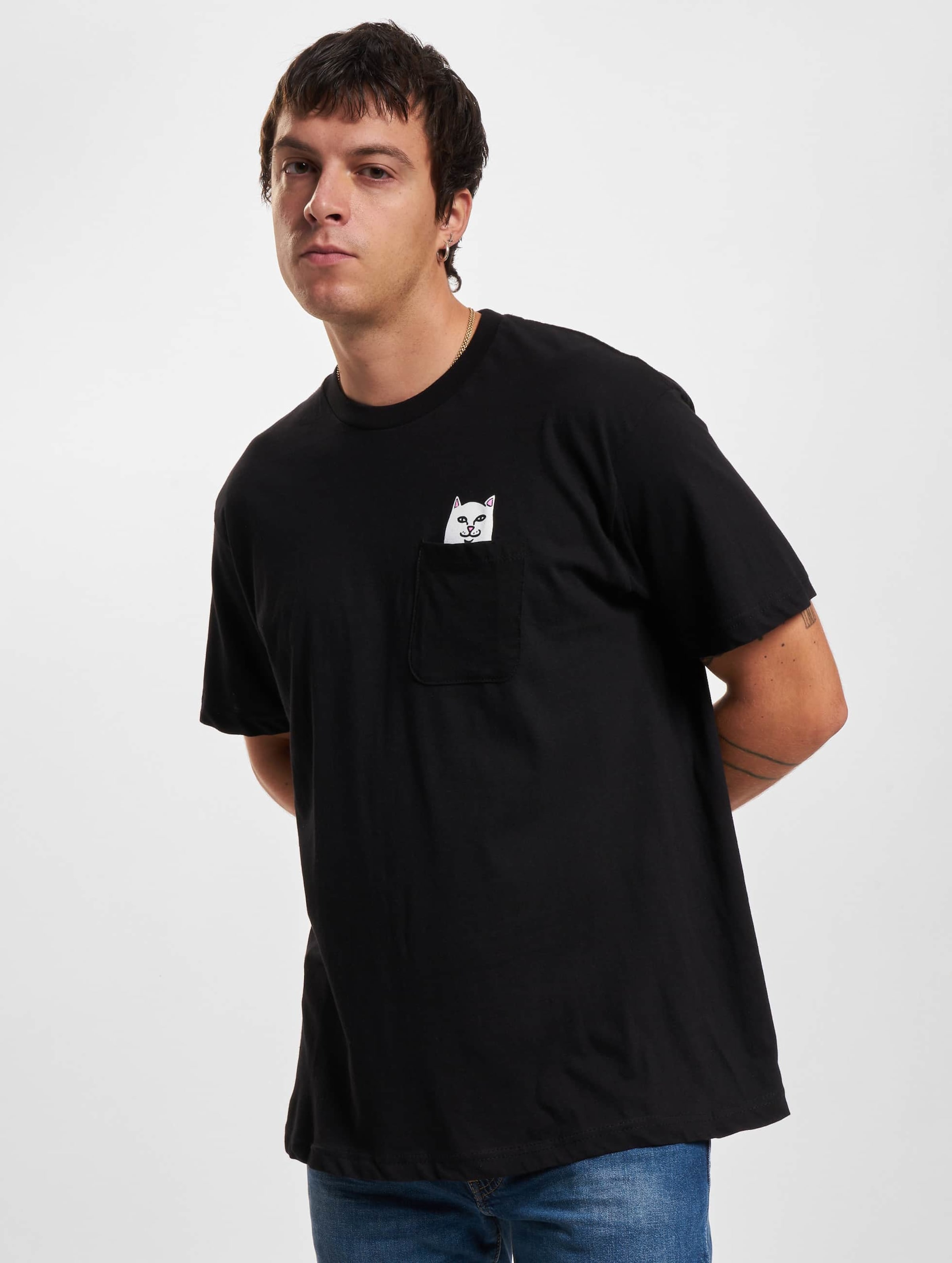 Rip N Dip Lord Nermal Pocket T-Shirt Mannen op kleur zwart, Maat L