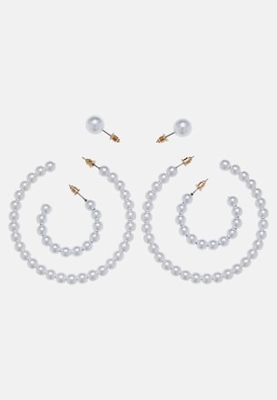 Pearl Hoop Earring 3-Pack