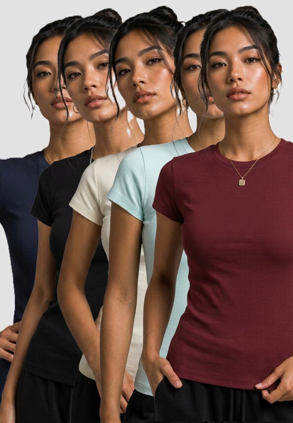 Ladies Short Slim 5-Pack-0