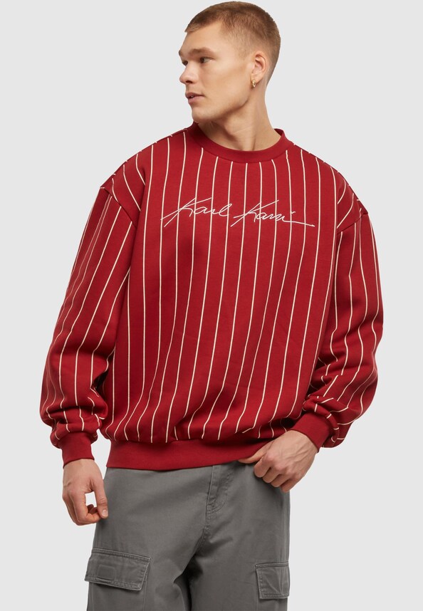 Autograph Pinstripe Sweat Os Crewneck-0