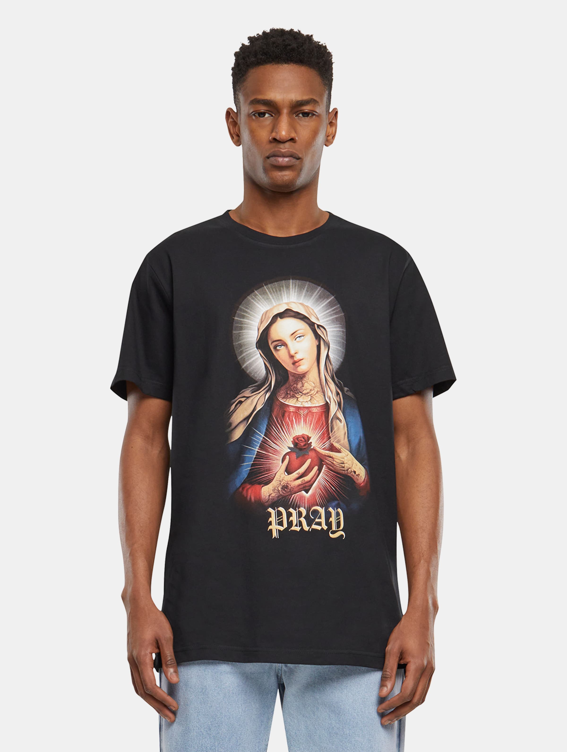 Mister Tee - Praying Mary Heren T-shirt - XXL - Zwart