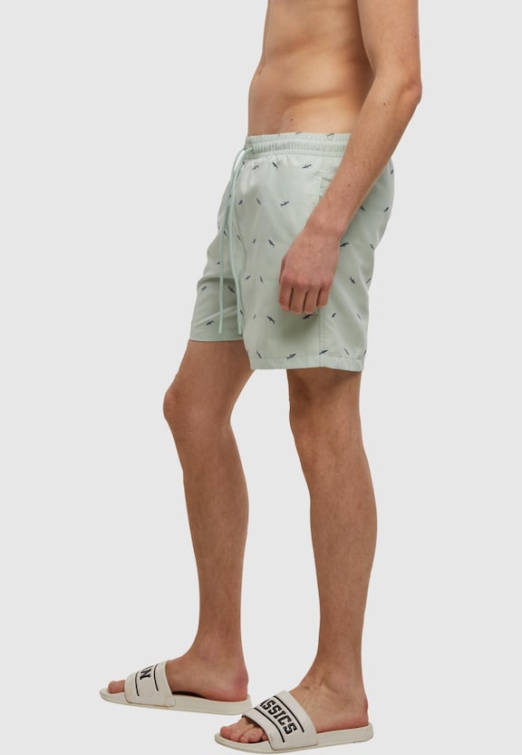 Embroidery Swim Shorts-2