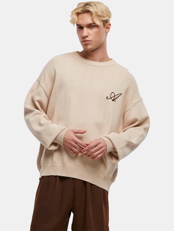 Logo Mesh Knit Sweater-2