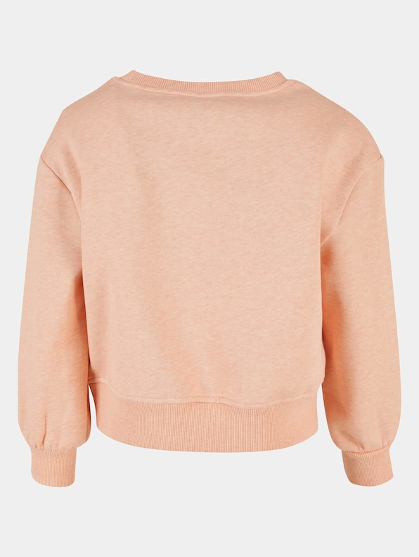 Girls Oversized Color Melange Crewneck-1