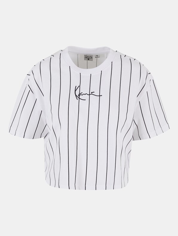 Small Signature Essential Pinstripe Crop -3