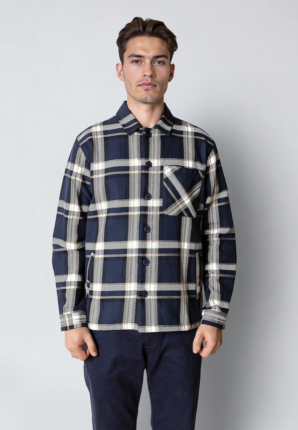 Asher Checked Overshirt-0