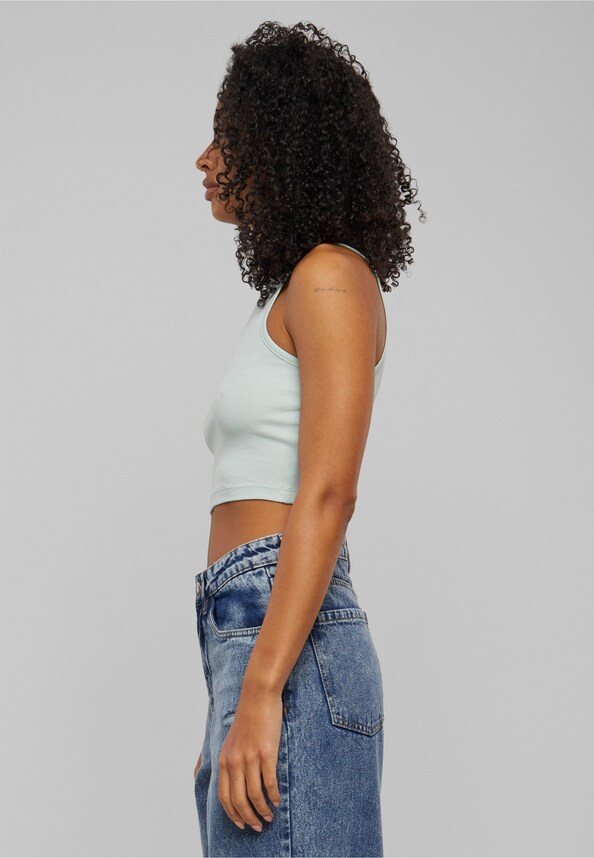 Ladies Organic Cropped Rib Top-2